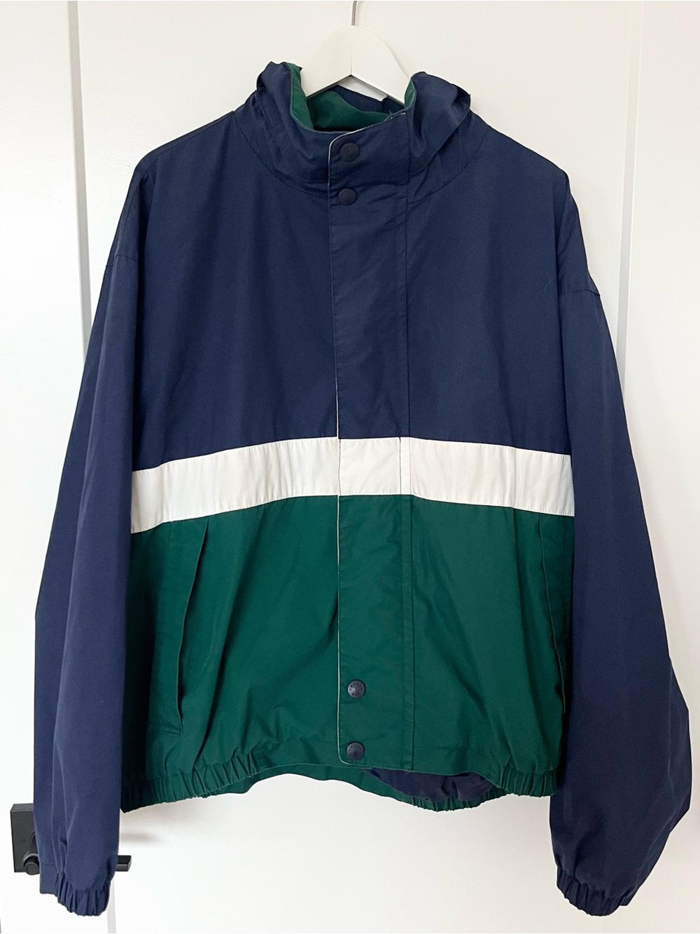VTG 90s Trader Bay Mens Colorblock Full Zip Jacket Size L Windbreaker